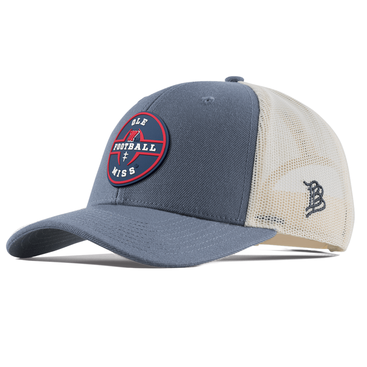 University of Mississippi "Ole Miss Football Legacy" Curved Trucker Light Navy