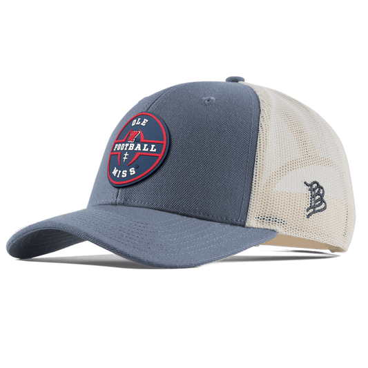University of Mississippi "Ole Miss Football Legacy" Curved Trucker Light Navy