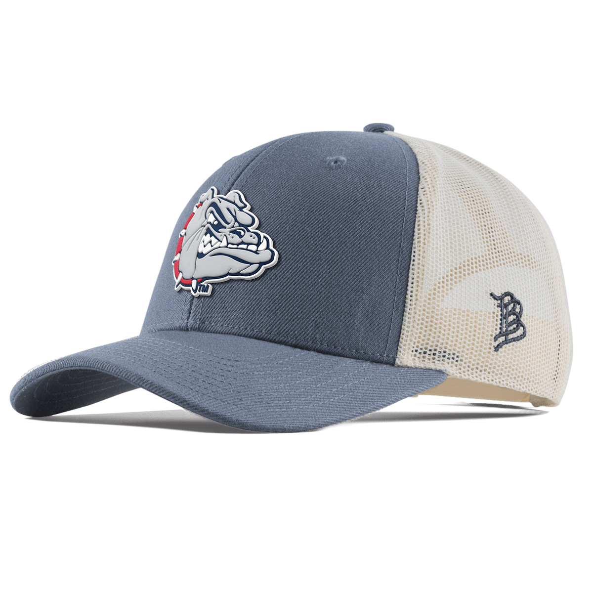 Gonzaga University "Spike The Bulldog" Curved Trucker Light Navy