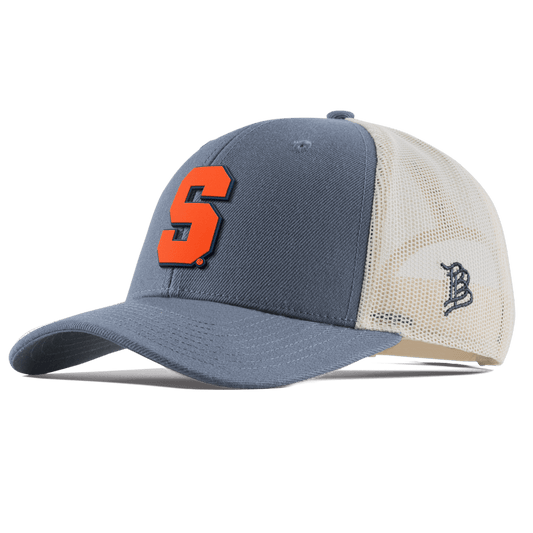 Syracuse University "Syracuse Orange Block" Curved Trucker Light Navy
