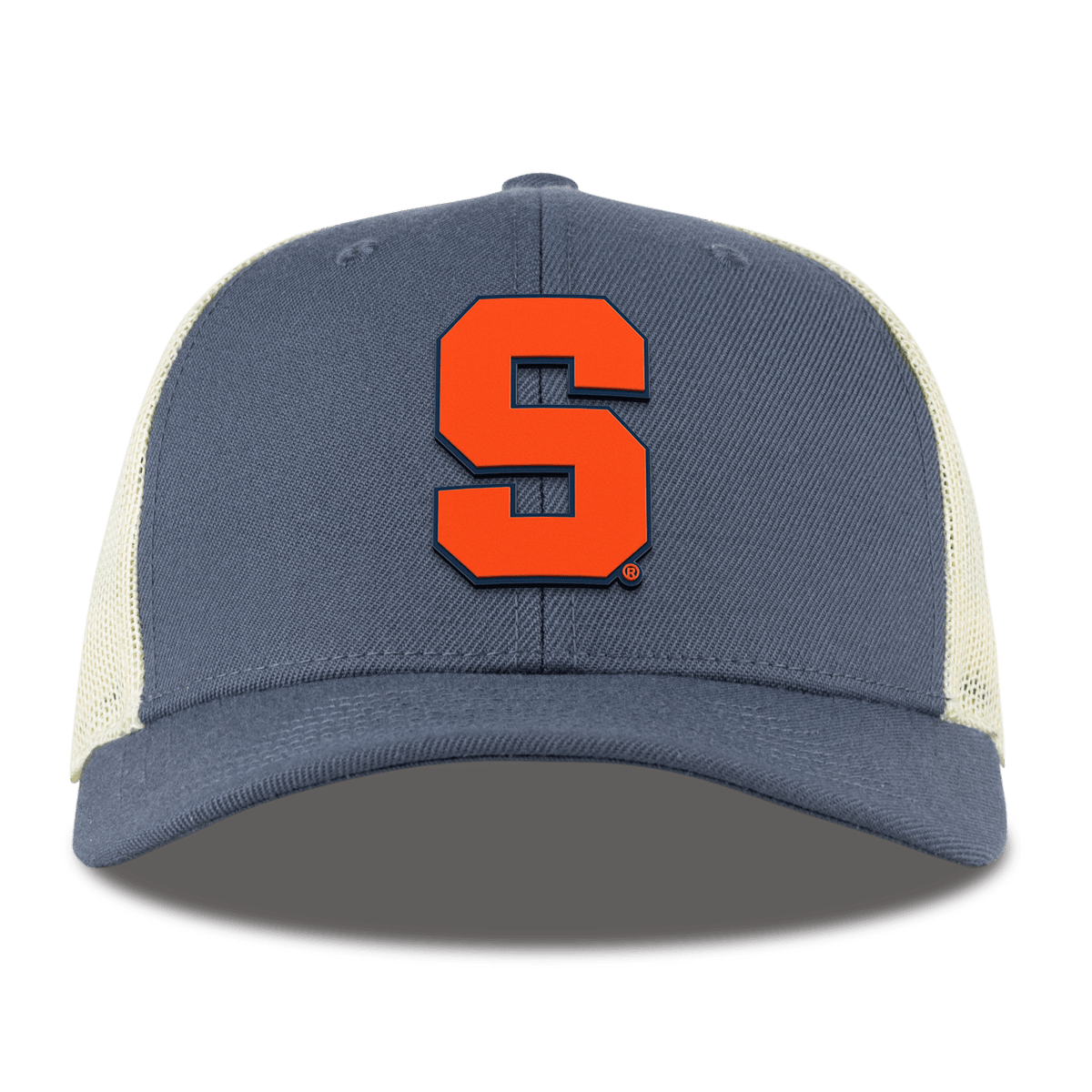 Syracuse University "Syracuse Orange Block" Curved Trucker Light Navy
