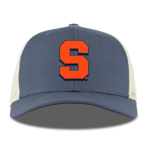 Syracuse University "Syracuse Orange Block" Curved Trucker Light Navy