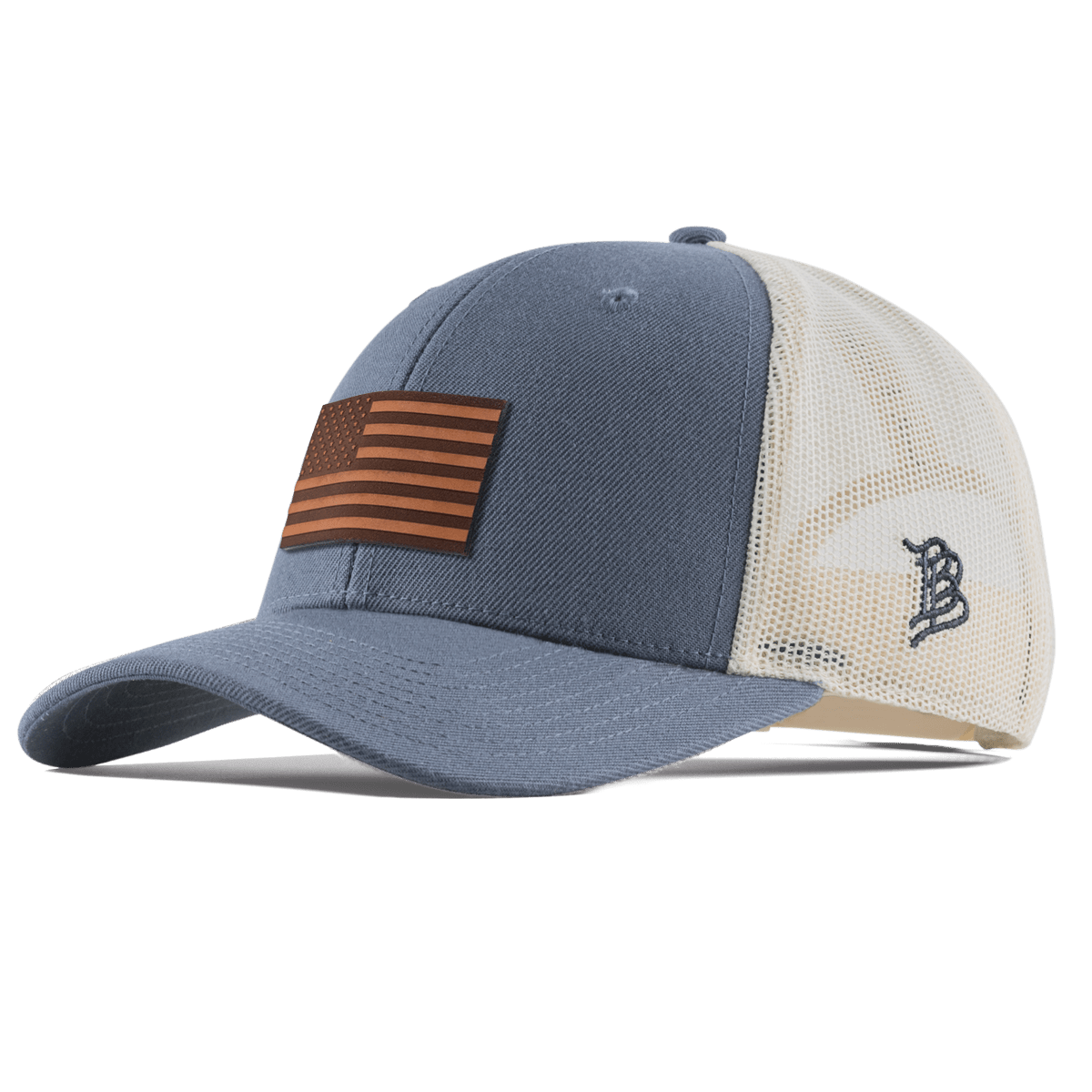 Old Glory Curved Trucker Light Navy