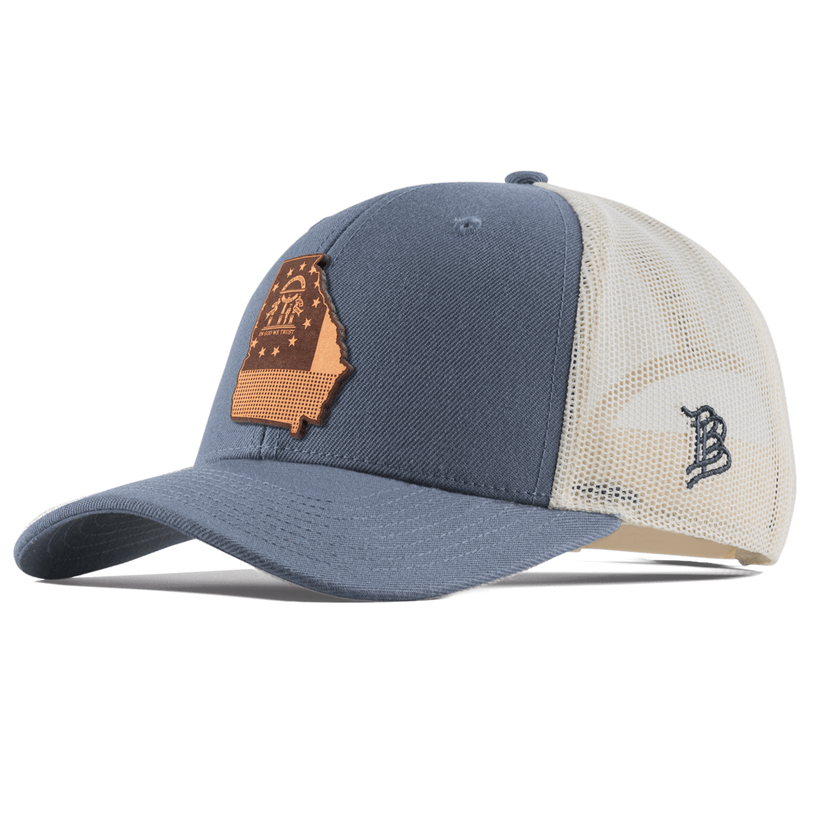 Georgia 4 Curved Trucker Light Navy