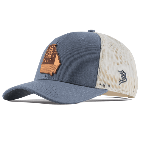 Georgia 4 Curved Trucker Light Navy