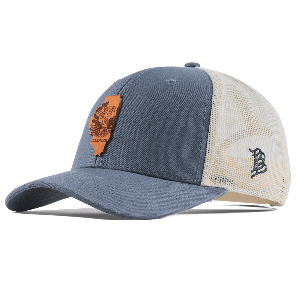 Illinois 21 Curved Trucker Light Navy