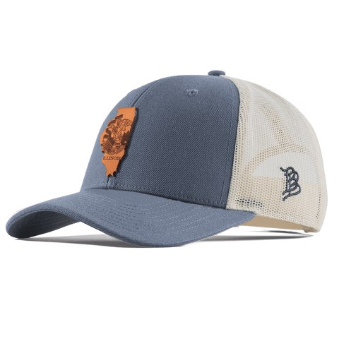 Illinois 21 Curved Trucker Light Navy