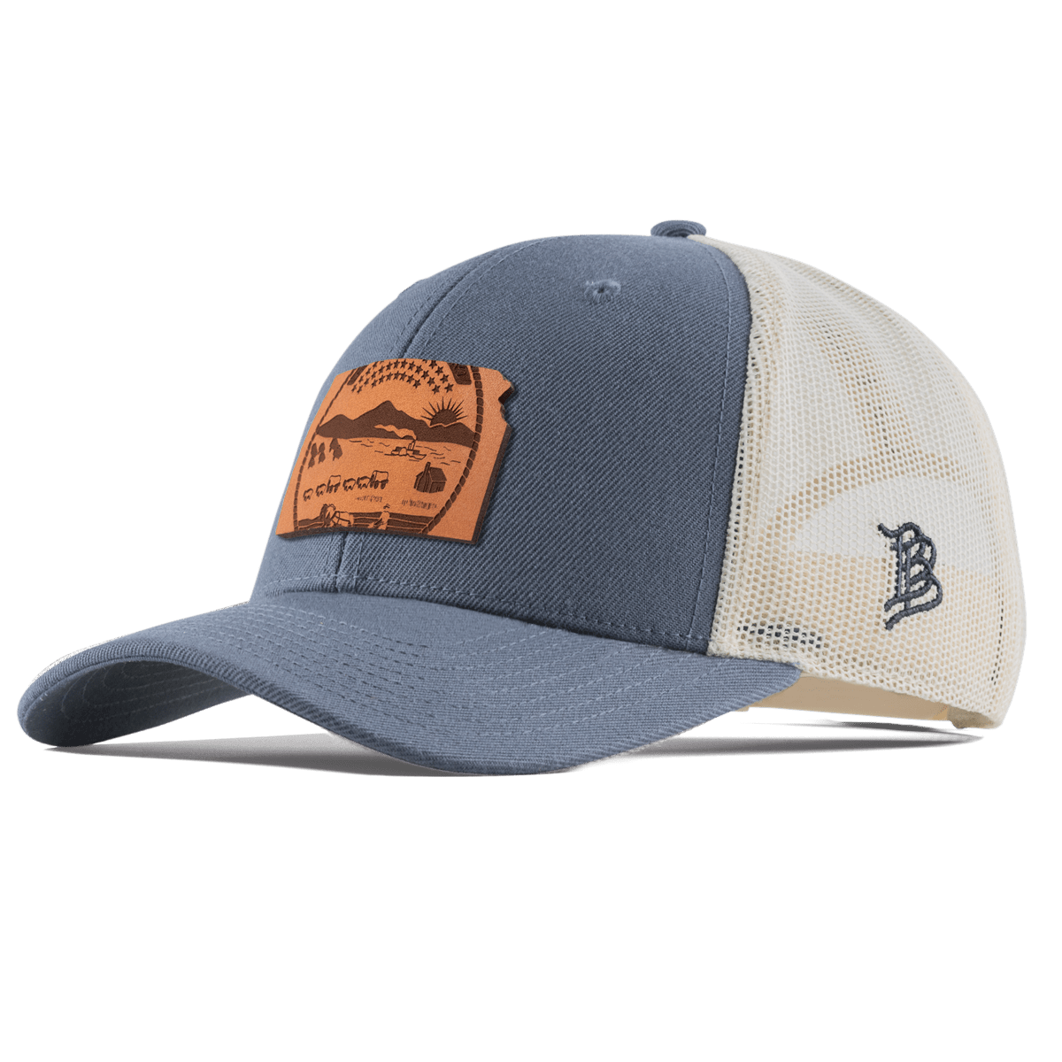 Kansas 34 Curved Trucker Light Navy
