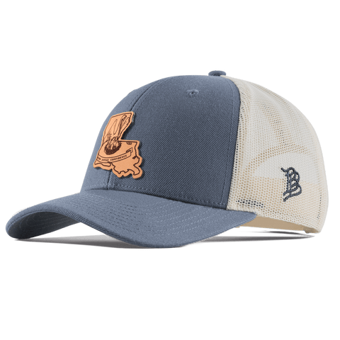 Louisiana 18 Curved Trucker Light Navy