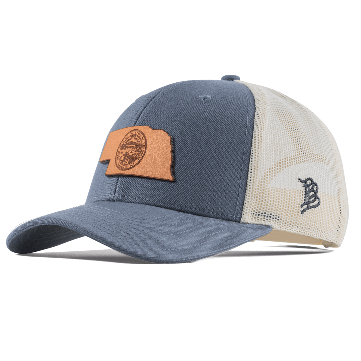 Nebraska 37 Curved Trucker Light Navy