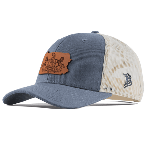 Pennsylvania 2 Curved Trucker Light Navy