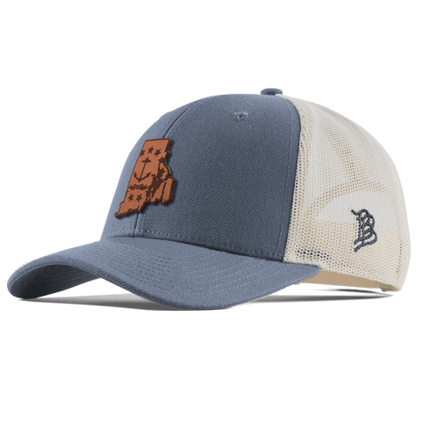 Rhode Island 13 Curved Trucker Light Navy
