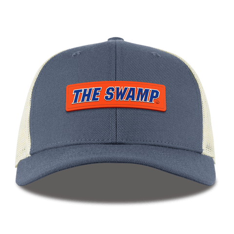 University of Florida "The Swamp" Curved Trucker Light Navy