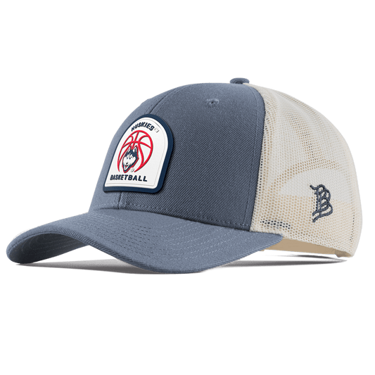 University of Connecticut "UConn Basketball" Curved Trucker Light Navy