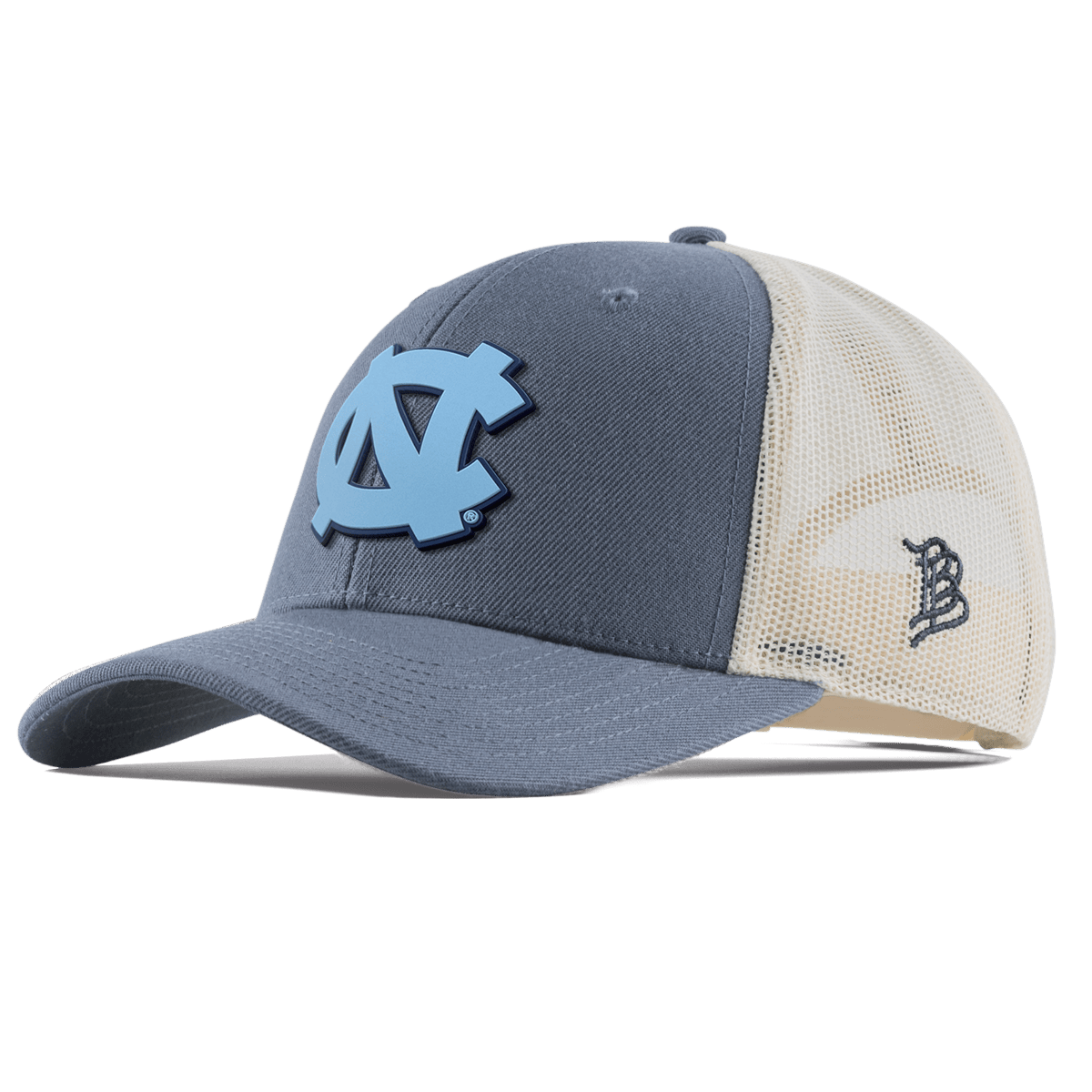 University of North Carolina "UNC Team Logo Carolina Blue" Curved Trucker Light Navy