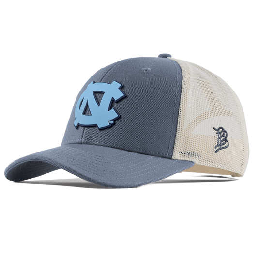 University of North Carolina "UNC Team Logo Carolina Blue" Curved Trucker Light Navy