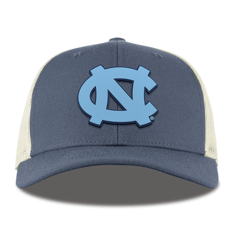 University of North Carolina "UNC Team Logo Carolina Blue" Curved Trucker Light Navy