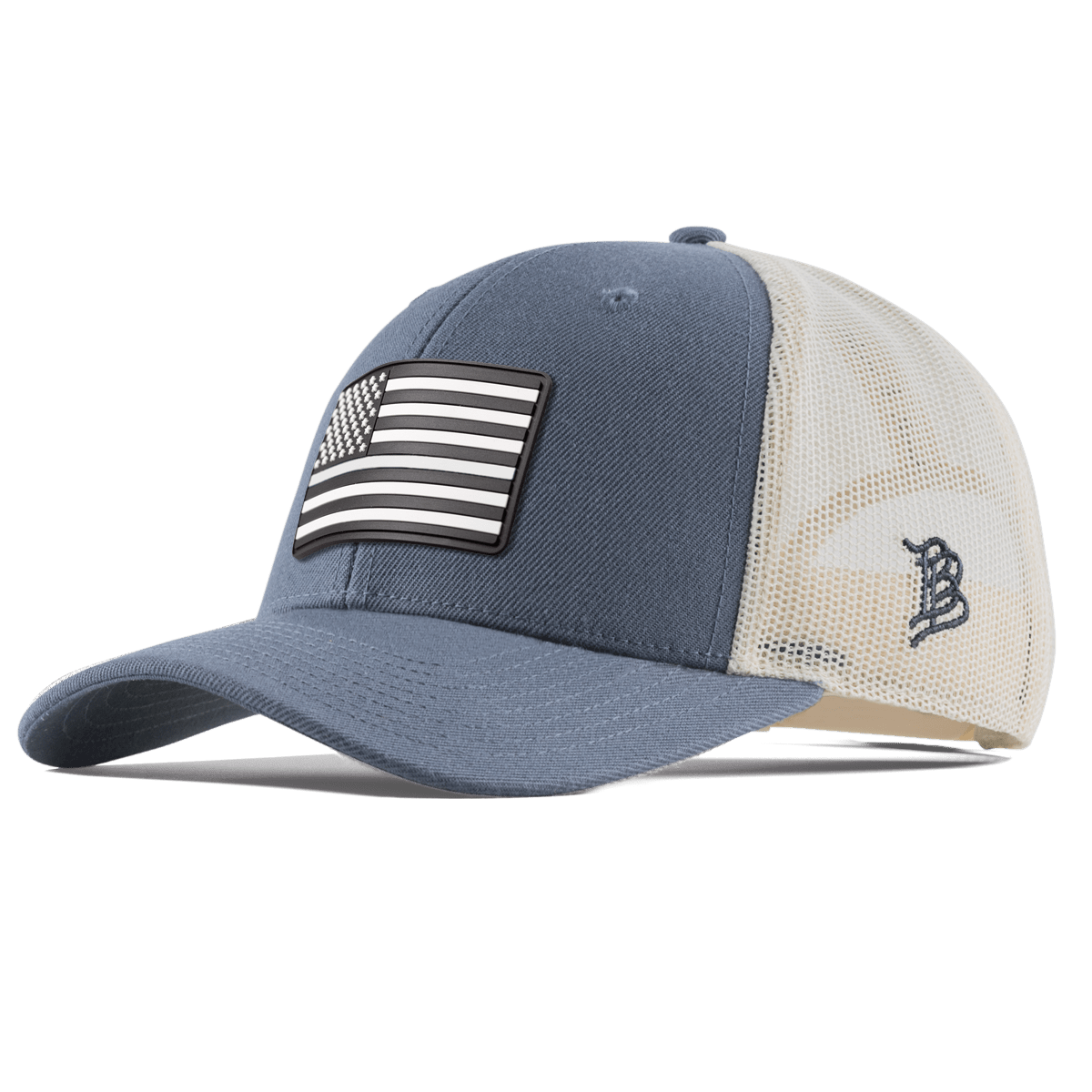 Vintage Old Glory Curved Trucker Light Navy