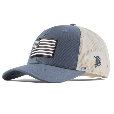 Vintage Old Glory Curved Trucker Light Navy