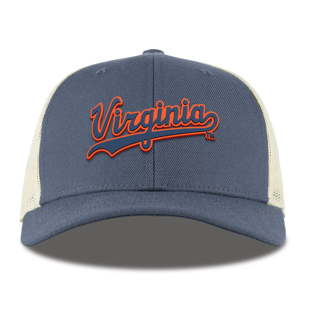 University of Virginia "Virginia Script" Curved Trucker Light Navy