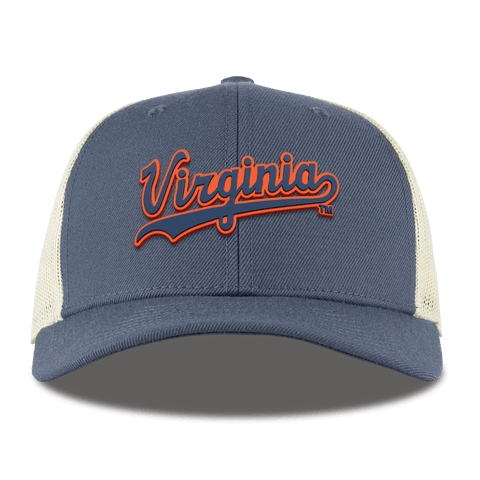 University of Virginia "Virginia Script" Curved Trucker Light Navy