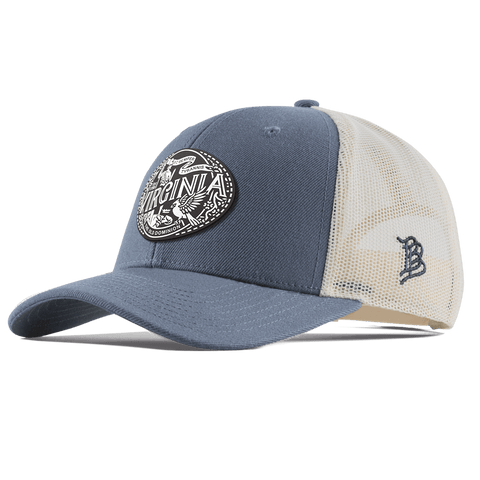 Virginia Traveler Curved Trucker Light Navy
