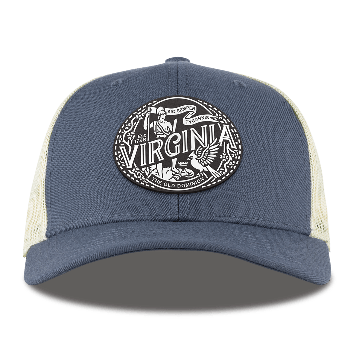 Virginia Traveler Curved Trucker Light Navy