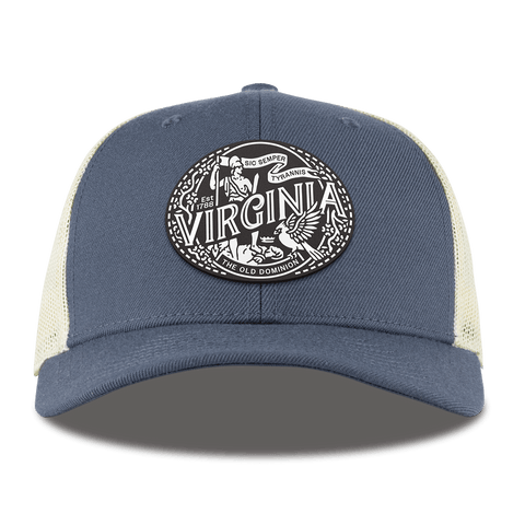 Virginia Traveler Curved Trucker Light Navy