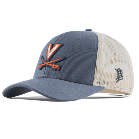 University of Virginia "Virginia Team Logo" Curved Trucker Light Navy