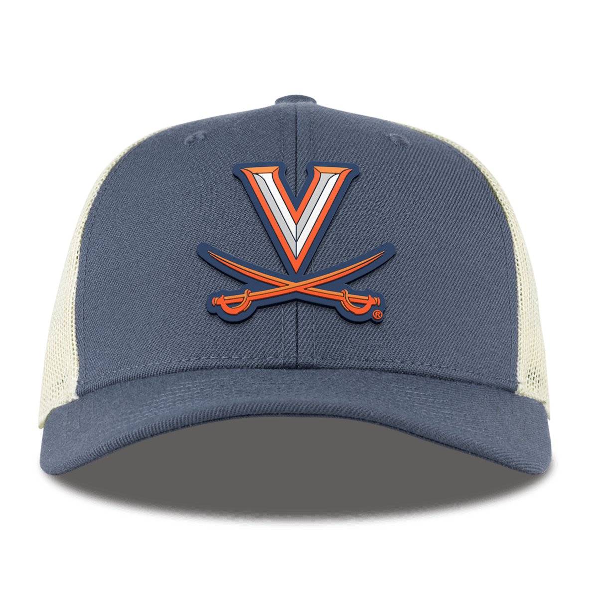 University of Virginia "Virginia Team Logo" Curved Trucker Light Navy