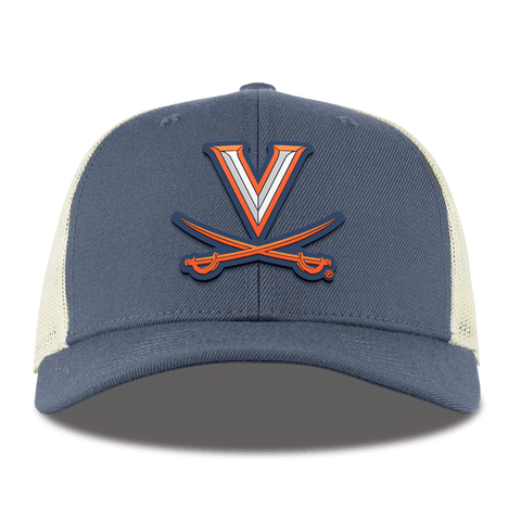 University of Virginia "Virginia Team Logo" Curved Trucker Light Navy