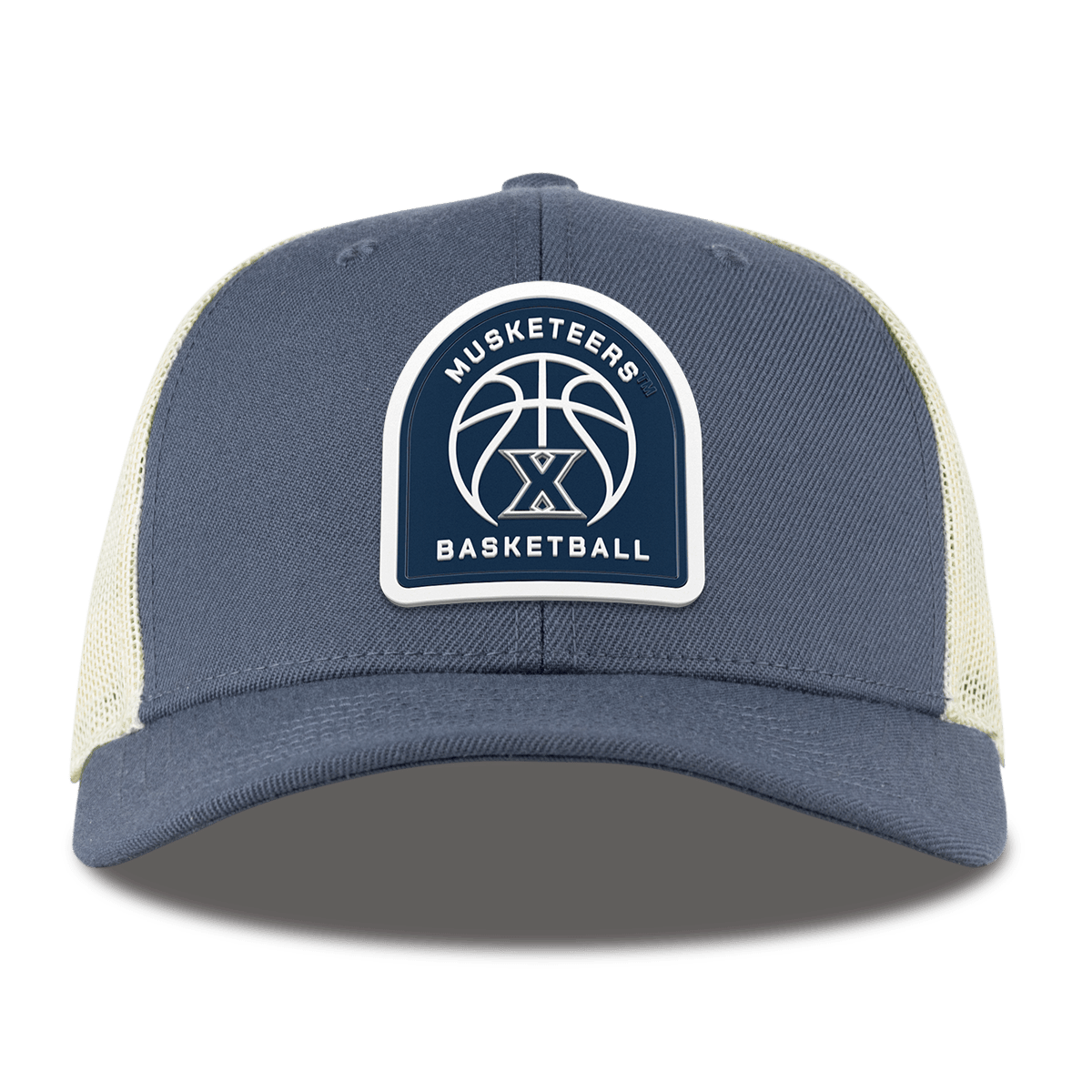 Xavier University "Xavier Basketball" Curved Trucker Light Navy