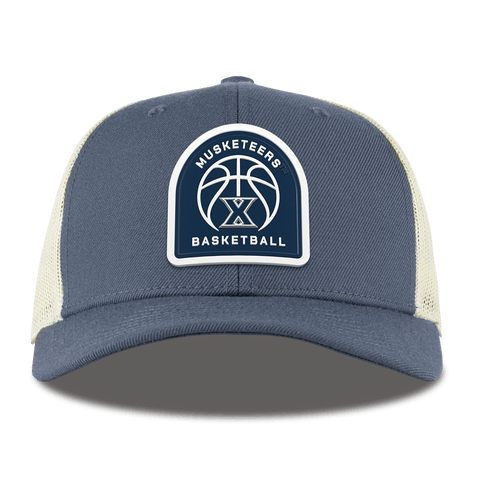 Xavier University "Xavier Basketball" Curved Trucker Light Navy