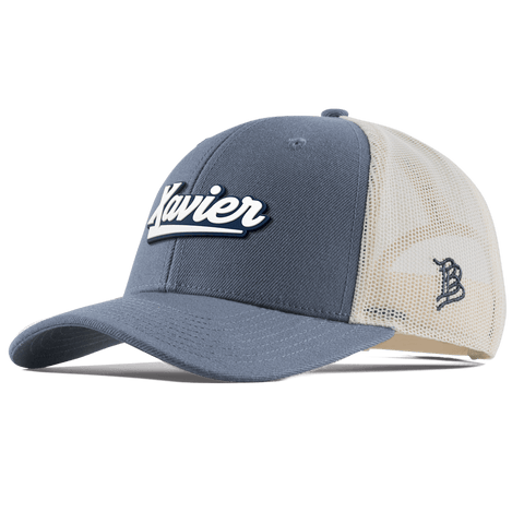 Xavier University "Xavier Script" Curved Trucker Light Navy