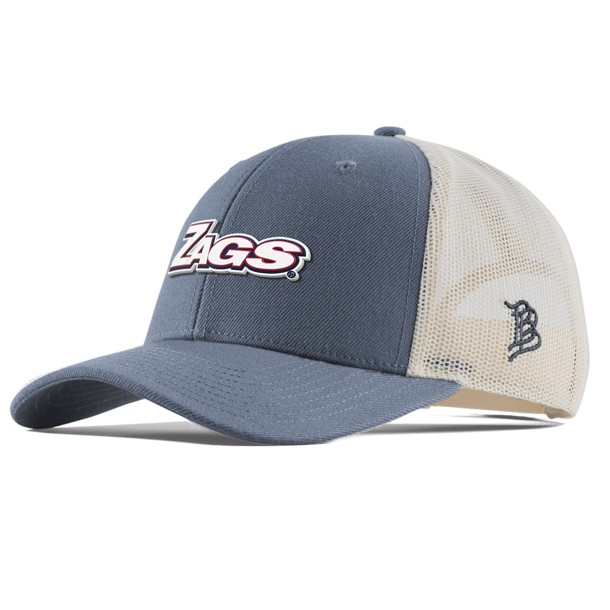 Gonzaga University "Zags Block" Curved Trucker Light Navy