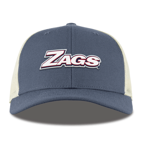Gonzaga University "Zags Block" Curved Trucker Light Navy