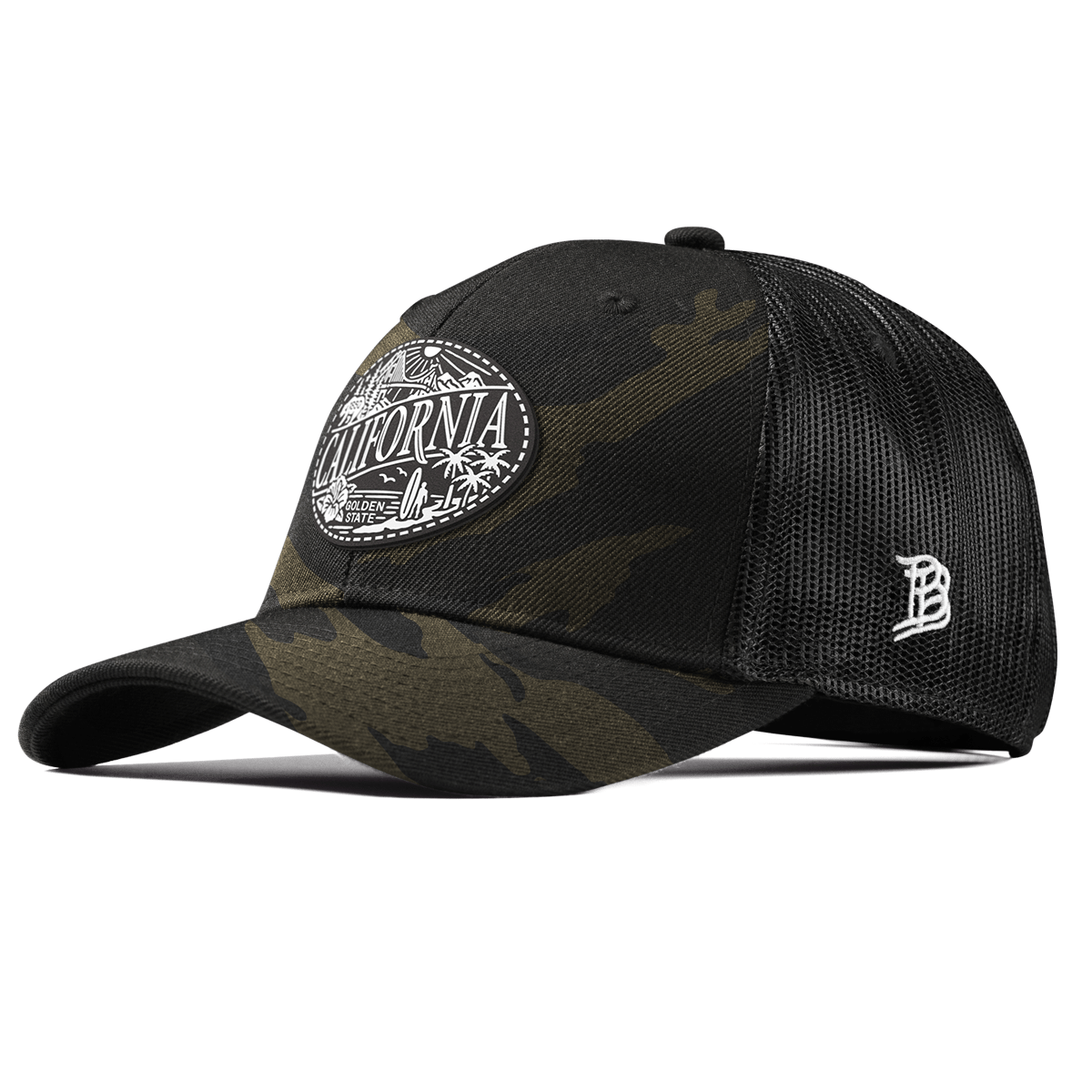California Traveler Curved Trucker Midnight Camo