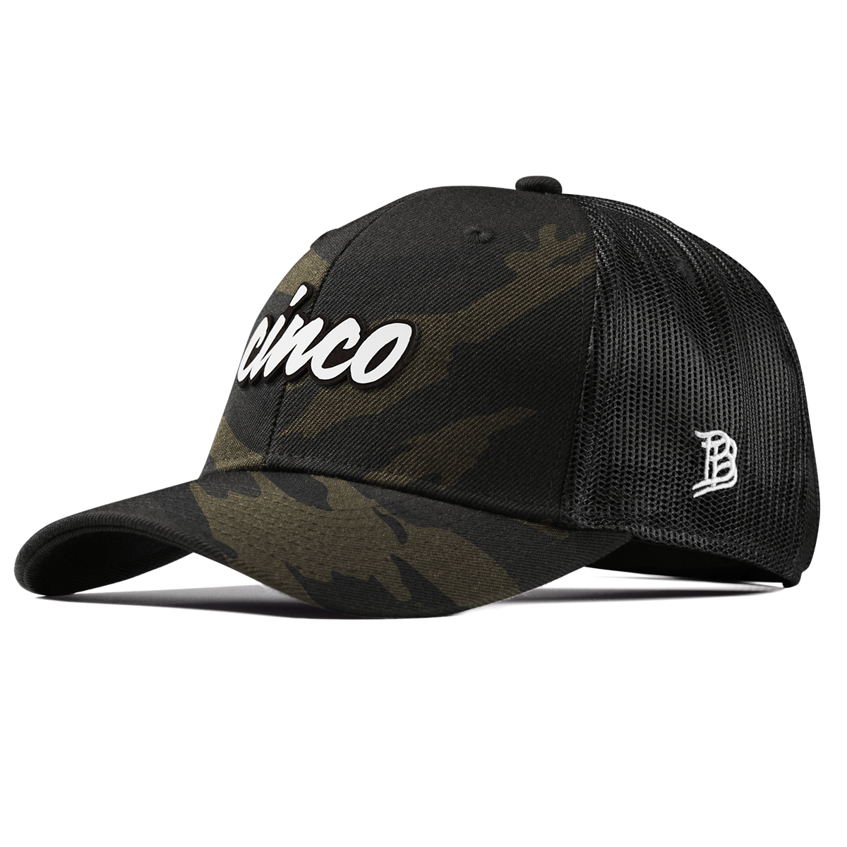 Cinco Script Curved Trucker Midnight Camo