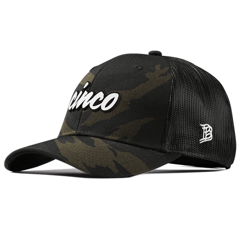 Cinco Script Curved Trucker Midnight Camo