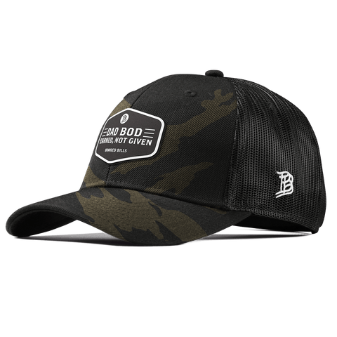Dad Bod Curved Trucker Midnight Camo
