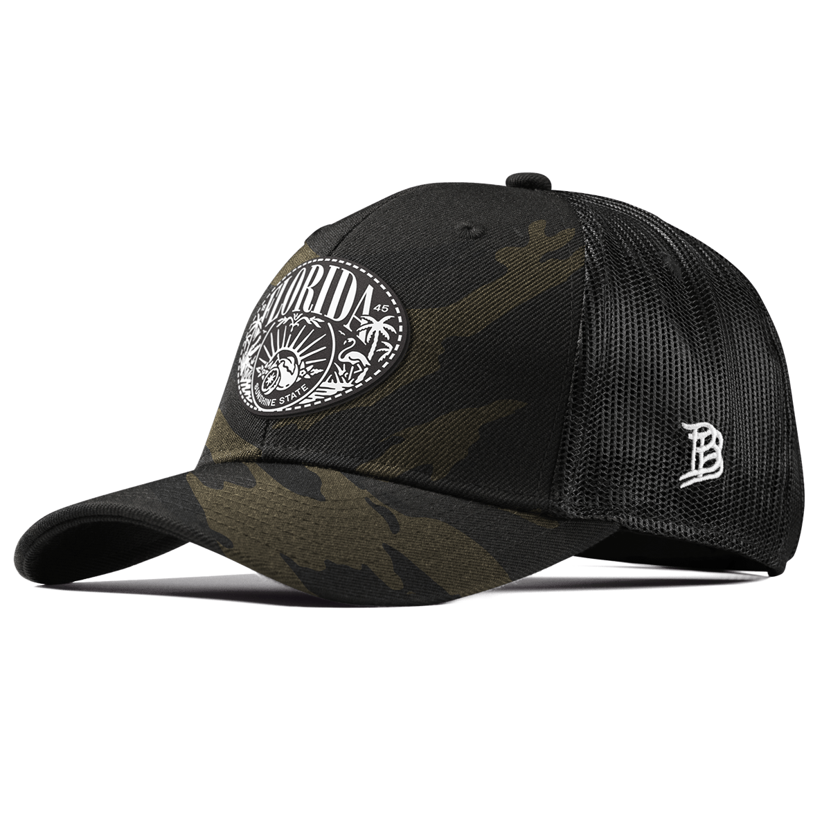 Florida Traveler Curved Trucker Midnight Camo
