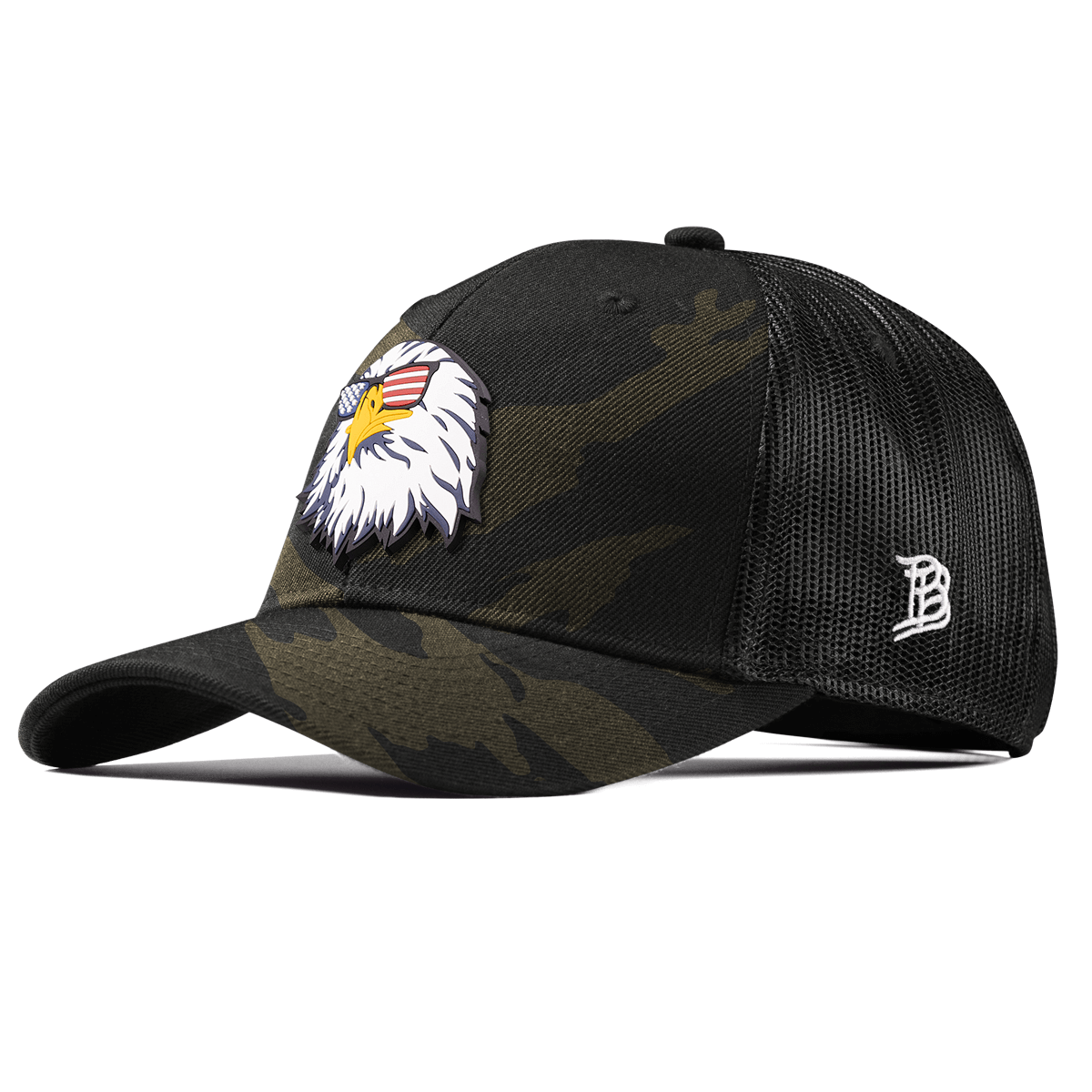 Party Eagle PVC Curved Trucker Midnight Camo