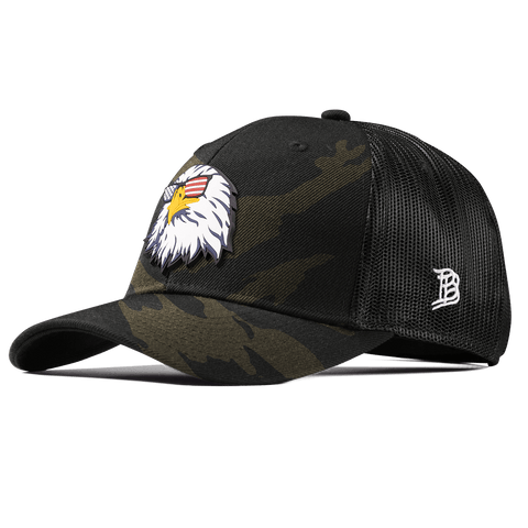 Party Eagle PVC Curved Trucker Midnight Camo