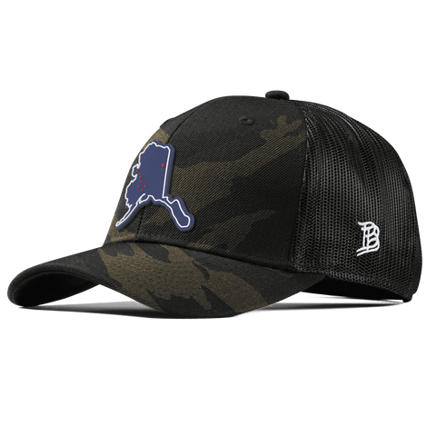 Alaska Patriot Series Curved Trucker Midnight Camo