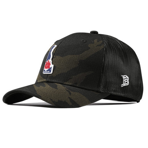 Delaware Patriot Series Curved Trucker Midnight Camo
