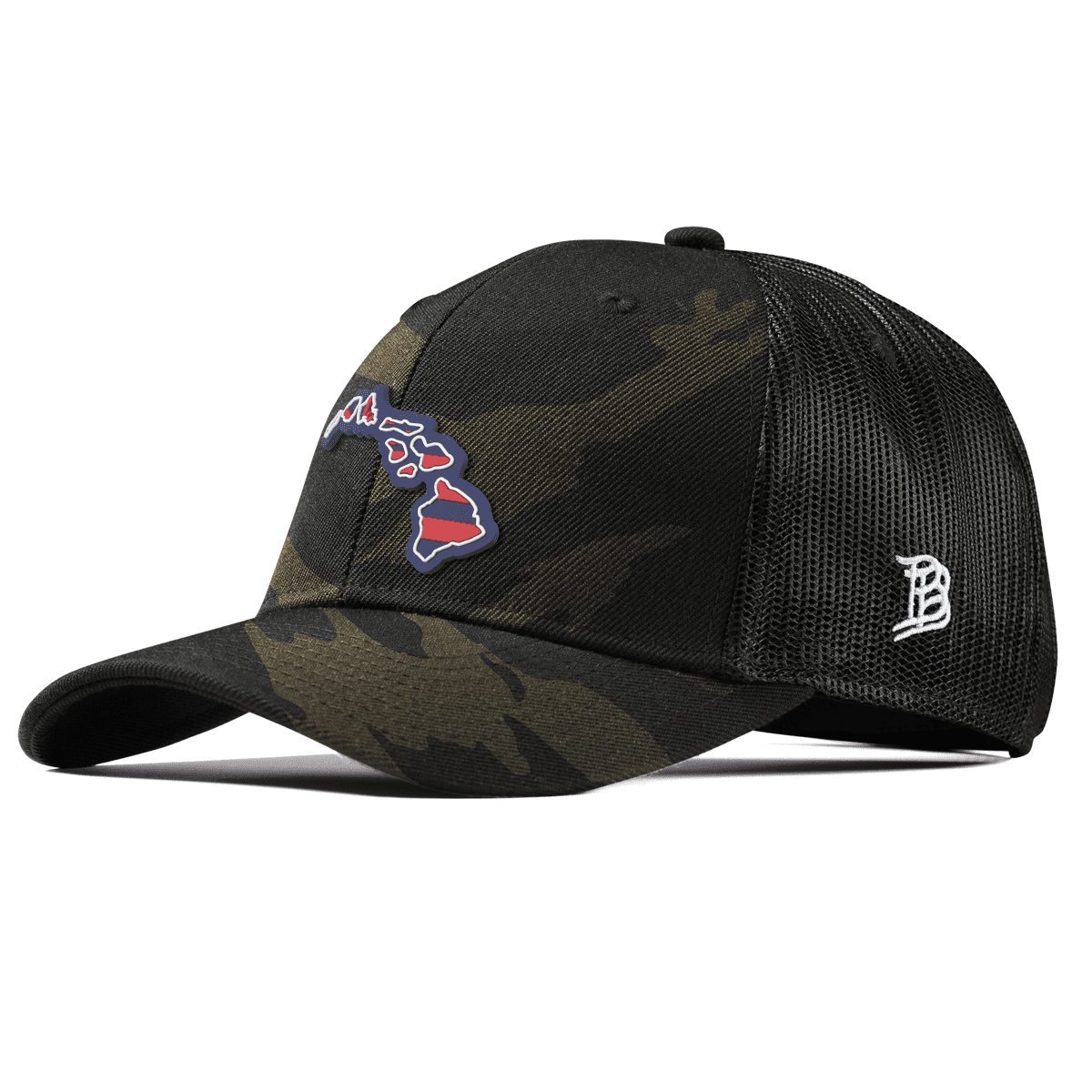 Hawaii Patriot Series Curved Trucker Midnight Camo