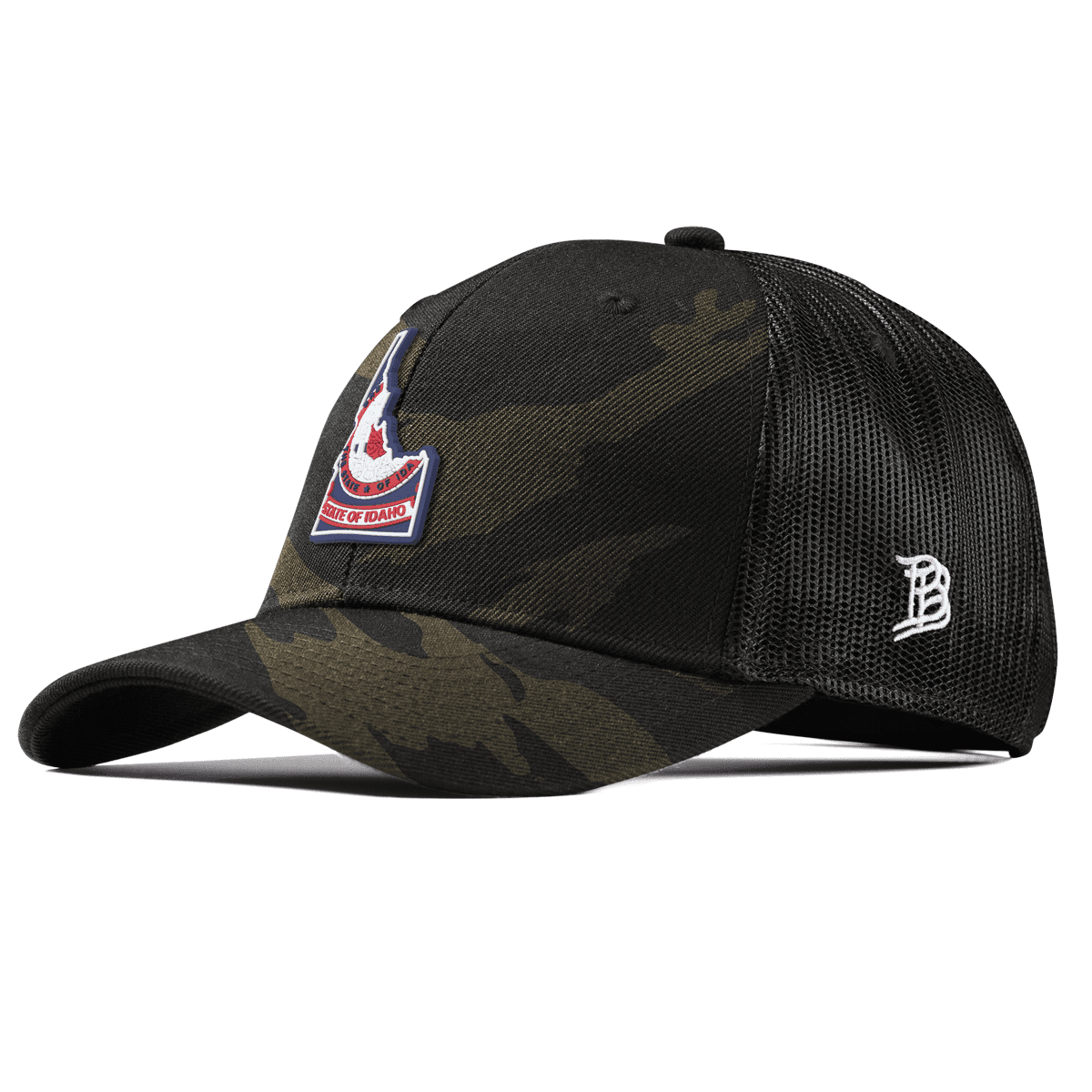 Idaho Patriot Series Curved Trucker Midnight Camo