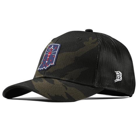 Indiana Patriot Series Curved Trucker Midnight Camo