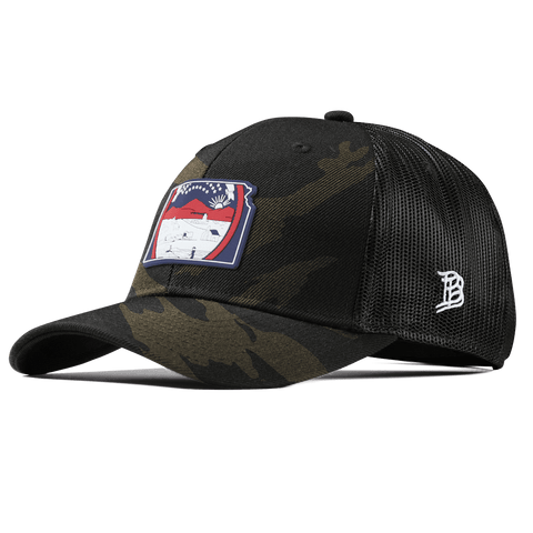 Kansas Patriot Series Curved Trucker Midnight Camo
