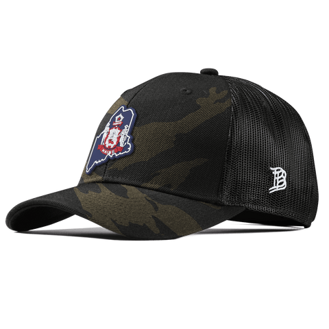 Maine Patriot Series Curved Trucker Midnight Camo